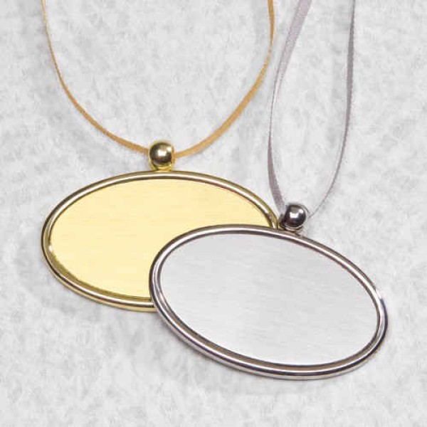 Engraved Oval Pendant